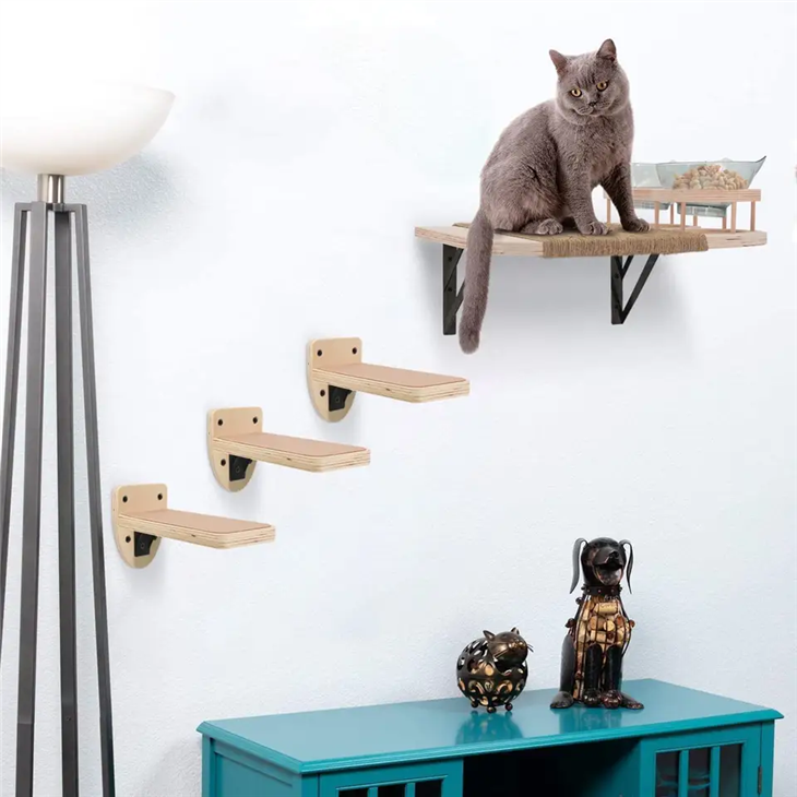 Wooden Cat Shelves