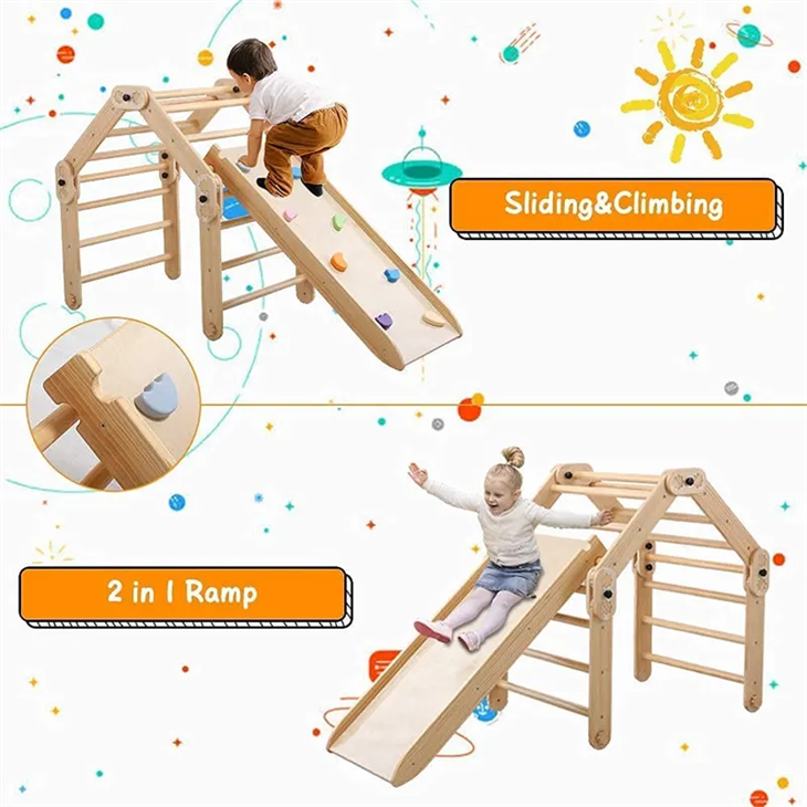 Wooden Kids Piklers Triangle With Ramp