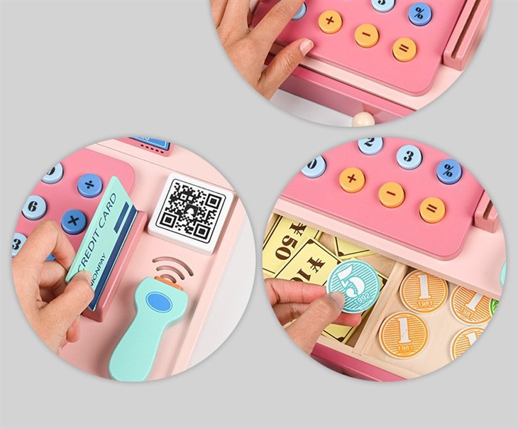 Wooden Pretend Play Cashier Toy